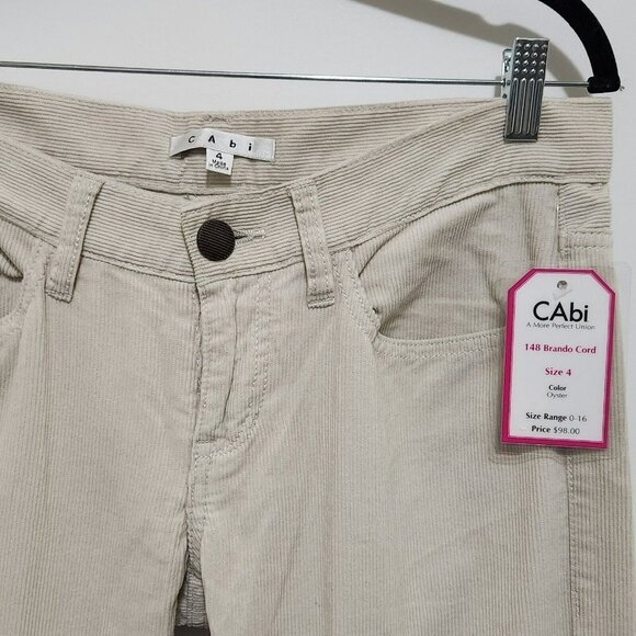 CAbi Straight Leg Pants in Cream - Picture 3 of 6